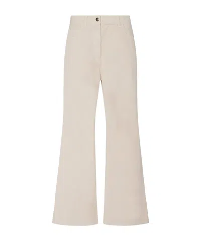 The Row Dan Straight Casual Pants In Nude