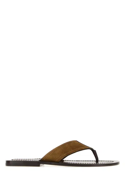 The Row Dan Thong Sandal In Brown