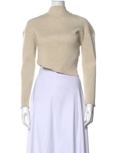 Pre-owned The Row Danana Mock Neck Sweater In Neutrals