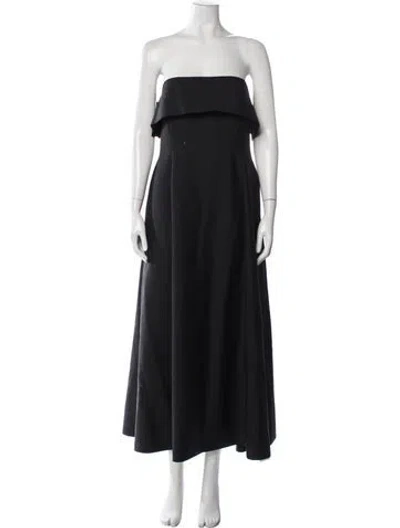 Pre-owned The Row Dario Long Dress In Black