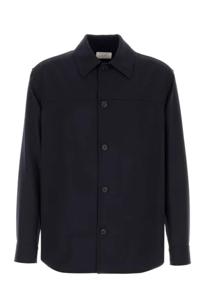 The Row Men Dark Blue Regular Overshirt