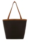 The Row Dark Brown Canvas Park Tote Shopping Bag In Brown