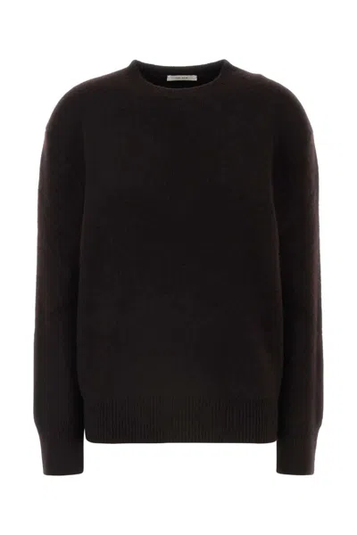 The Row Dark Brown Cashmere Blend Idea Sweater