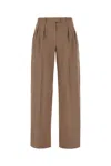 The Row Dark Grey Cotton Pants In Green
