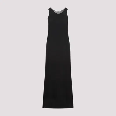 The Row Dark Grey Melange Cotton Farissa Dress