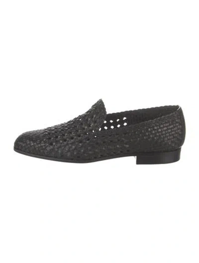 Pre-owned The Row Davis Leather Loafers W/ Tags In Black