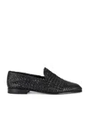 The Row Davis Woven Leather Ballerina Loafers In Black