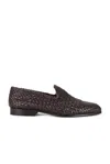The Row Davis Woven Leather Ballerina Loafers In Dark Brown