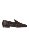 The Row Davis Woven Leather Ballerina Loafers In Black