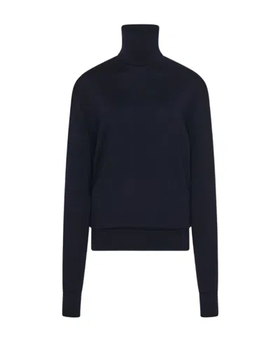 The Row Davos Cashmere Sweater In Blue