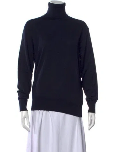 Pre-owned The Row Davos Wool Sweater W/ Tags In Blue