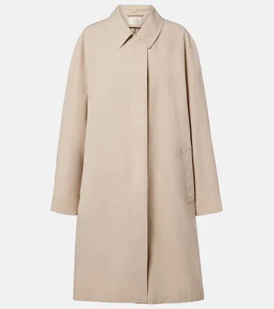 The Row Dayton Long-sleeved Trench Coat In Nude