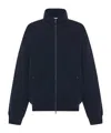 The Row Cashmere And Cotton Bomber Jacket In Blue
