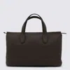 The Row Deep Brown Leather Marcel Top Handle Bag In Brown