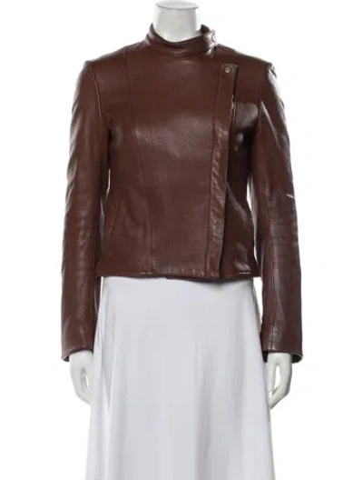 Pre-owned The Row Deer Biker Jacket In Brown