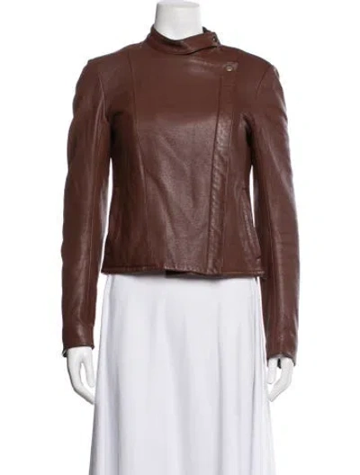 Pre-owned The Row Deer Biker Jacket In Brown