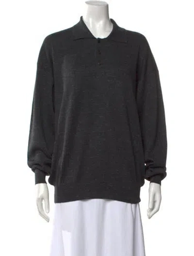 Pre-owned The Row 'deja' Cashmere Sweater W/ Tags In Gray
