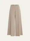 The Row Dela Mid-rise Wide-leg Pants In Grey Taupe
