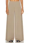 The Row Dela Mid-rise Wide-leg Pants In Grey Taupe