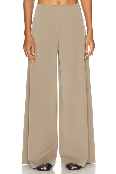 The Row Dela Mid-rise Wide-leg Pants In Grey