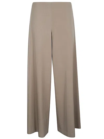 The Row Dela Wool Wide-leg Trousers In Grey