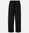 The Row Black Relaxed Drawstring Pant In Black