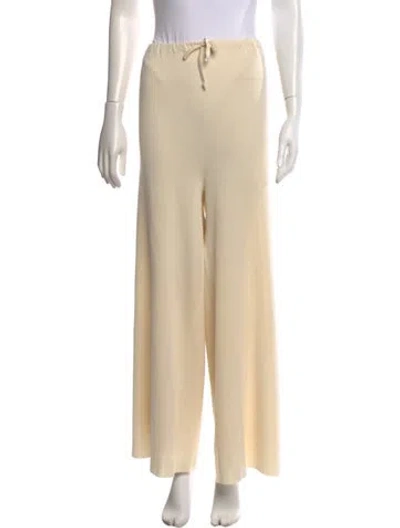 Pre-owned The Row Delphine Wide Leg Pants In Neutral