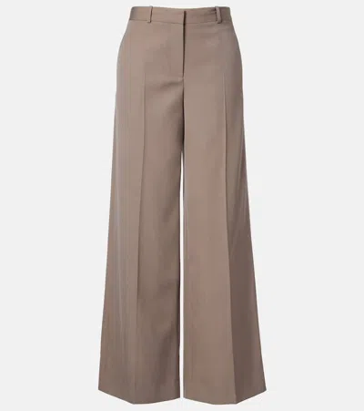 The Row Dender Wool Wide-leg Pants In Multi