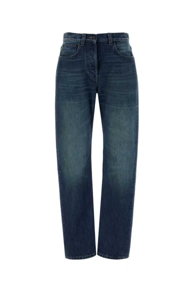 The Row Blue Straight High Rise Jeans
