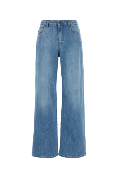 The Row Denim Egllitta Wide-leg Jeans In Blue