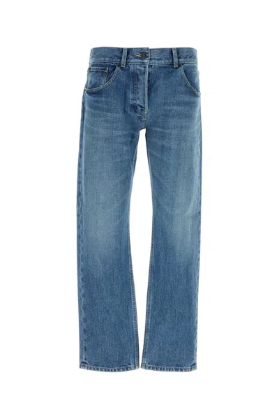 The Row Blue Straight Mid Rise Jeans