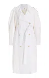 The Row Denver Cotton Poplin Trench Coat In White