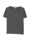 The Row Dera Cotton T-shirt In Grey