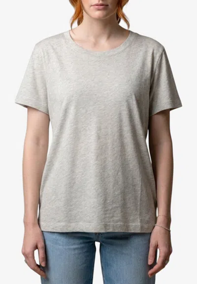 The Row Dera Crewneck T-shirt In Gray