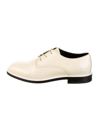 Pre-owned The Row Derby Leather Oxfords In Neutral