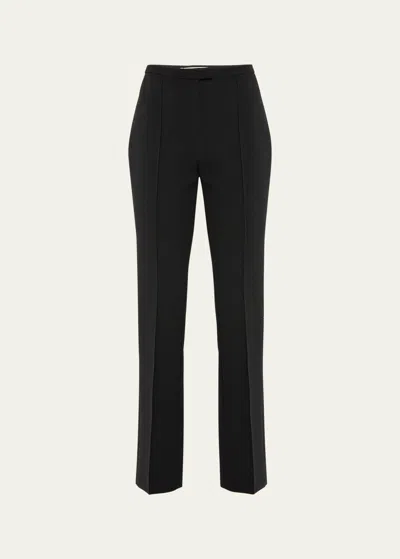 The Row Desmond Straight-leg Wool Trousers In Black