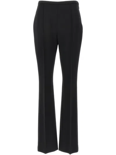The Row Dina Wool-blend Straight Pants In Black