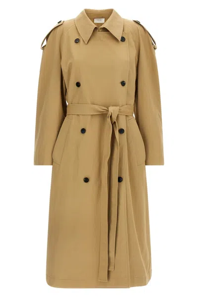 The Row 'dester' Trench Coat In Brown