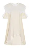 The Row Desy Lace-trimmed Silk Top In White