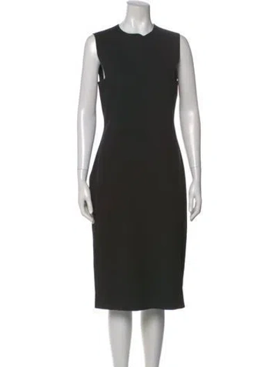 Pre-owned The Row Devi Midi Length Dress In Black