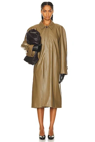 The Row Devitt Coat In Olive
