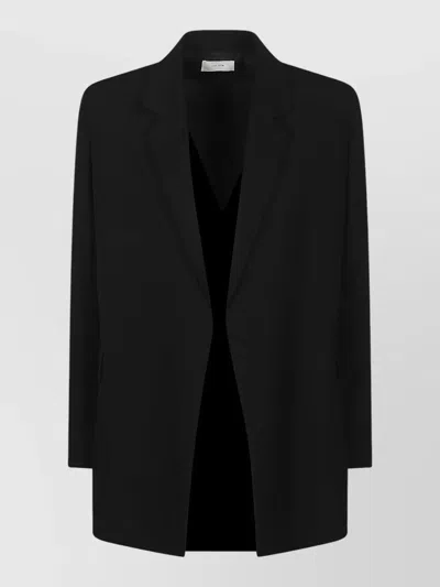 The Row Devlin Tailored Jacket Notch Lapel Longline In Black