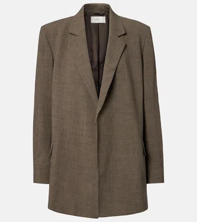 The Row Devlin Wool Blazer In Gray