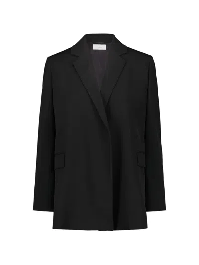The Row Devlin Wool Jacket In Black