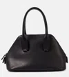 The Row Devon Medium Leather Tote Bag In Black