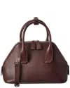 The Row Devon Mini Leather Satchel In Brown