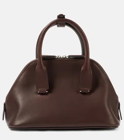 The Row Womens Dark Brown Pld Devon Mini Leather Bag