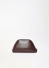 The Row Devon Pouch In Chocolate