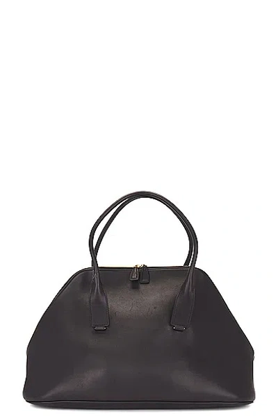 The Row Devon Top Handle Bag In Black