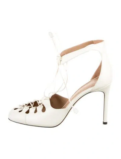 Pre-owned The Row Diamond Leather Pumps In Neutrals